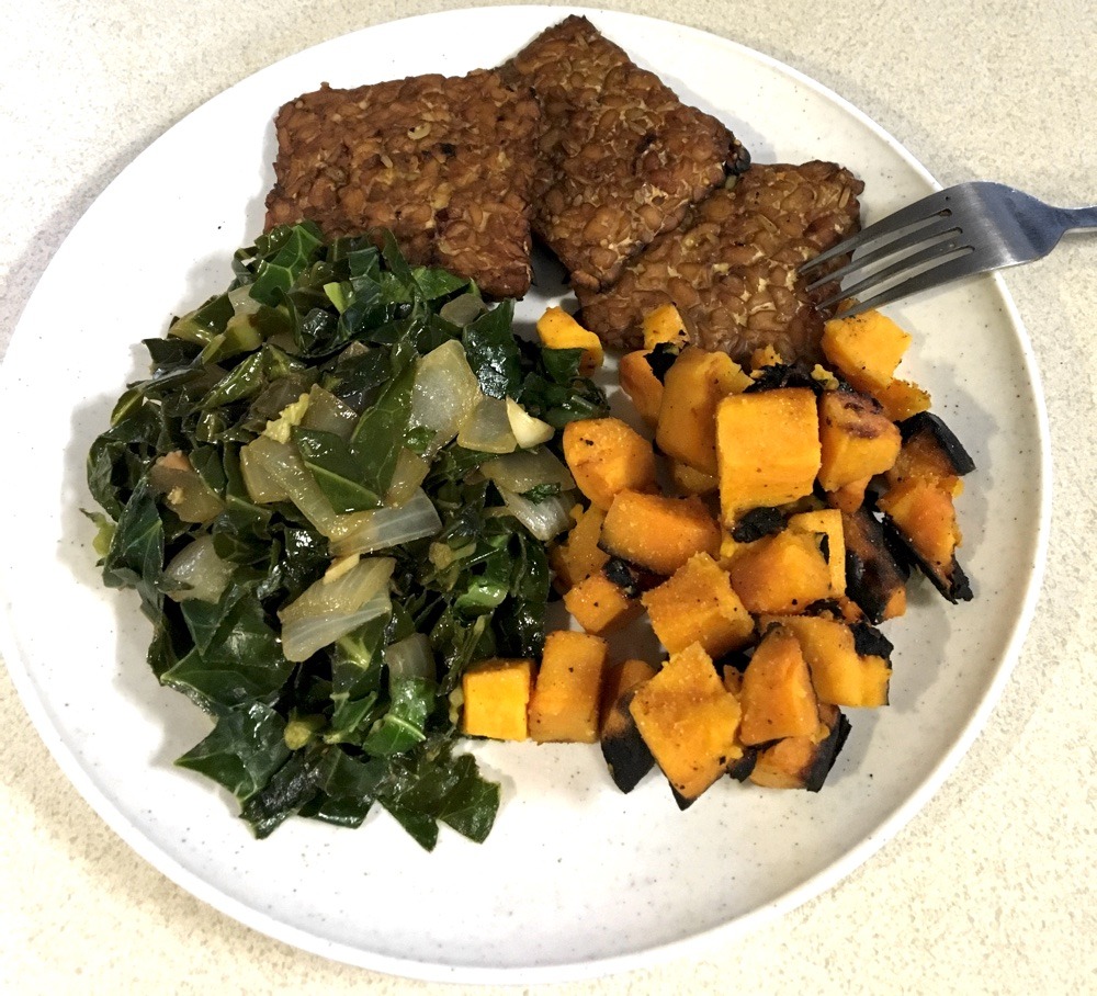 smoky_tempeh vegan smoky tempeh with collards and roasted sweet potatoes