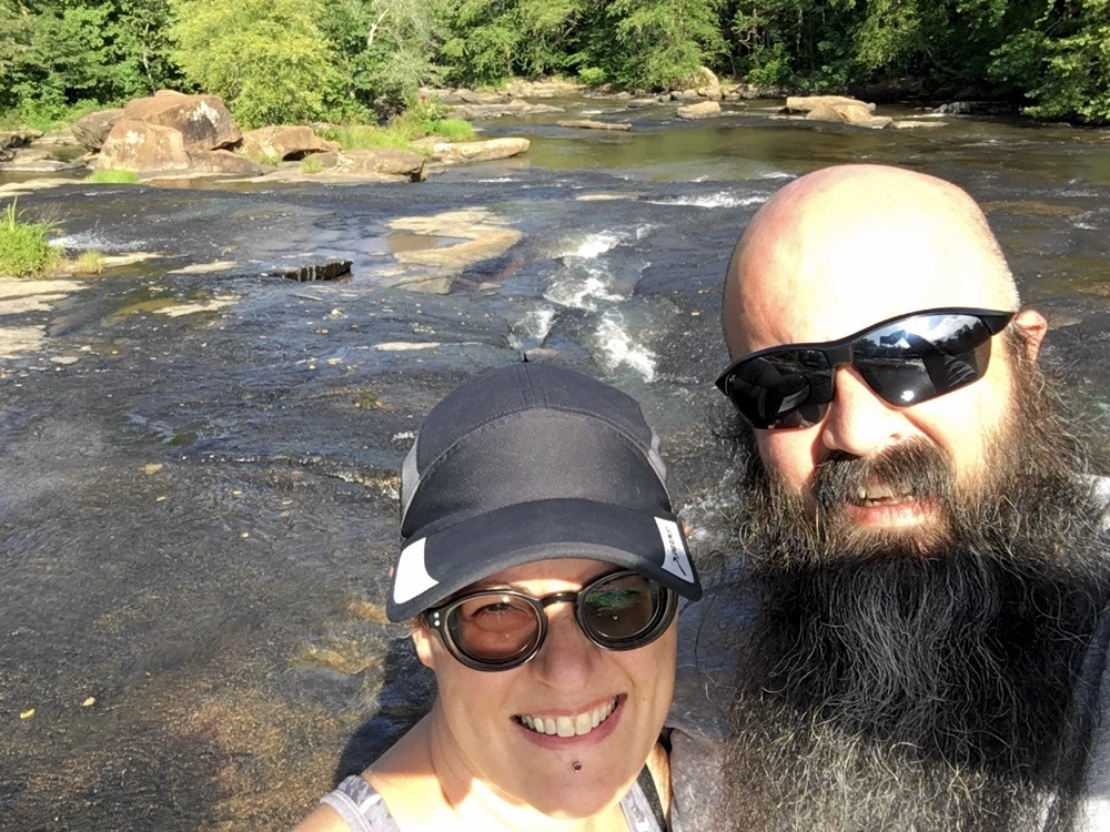 052017_watsonmill_3 Laura and Kevin in the south fork river.