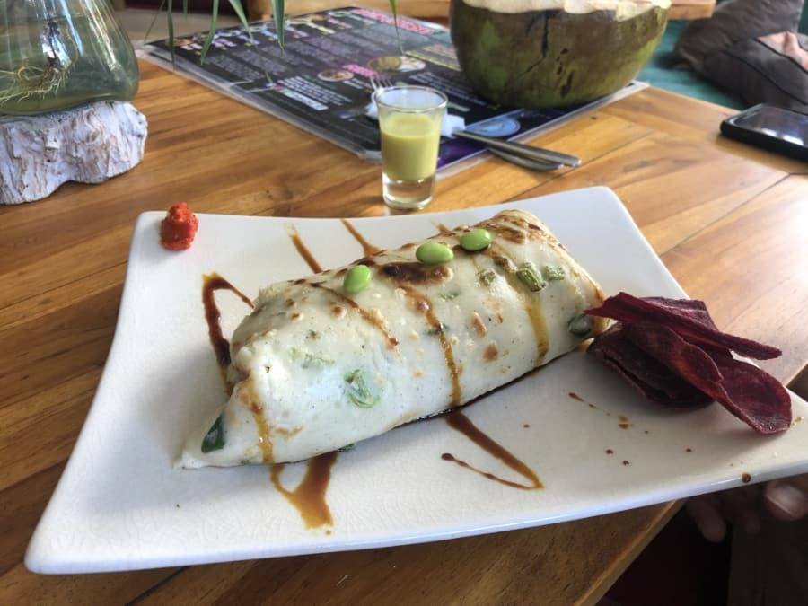 ayo_vegan_10 wrap star martabak at ayo vegan in ubud, bali, indonesia.