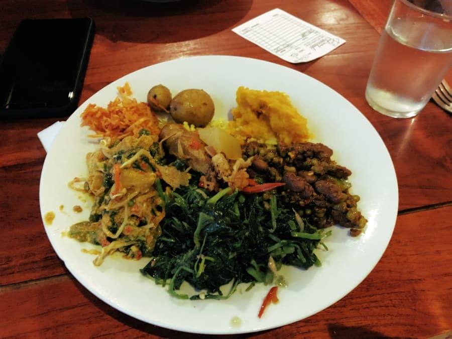 sawobali_7 buffet plate from sawobali in ubud, bali, indonesia.