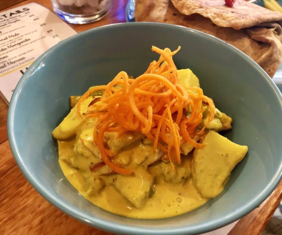 the_yellow_carrot_3 vegan creamy potato salad at the yellow carrot in durango, colorado.