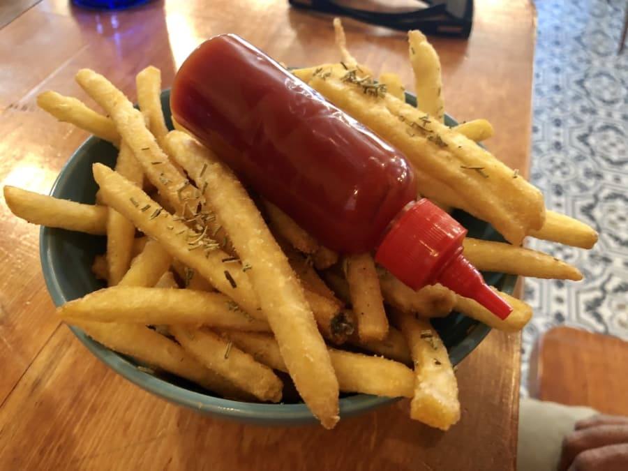 the_yellow_carrot_5 vegan rosemary fries at the yellow carrot in durango, colorado.
